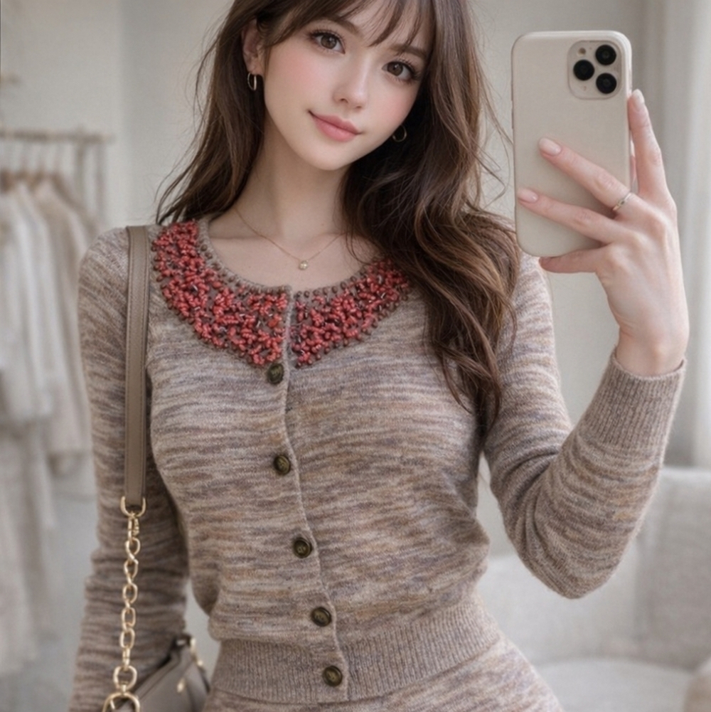 Moth Anthropologie Cocia Tones beaded cardigan S/P